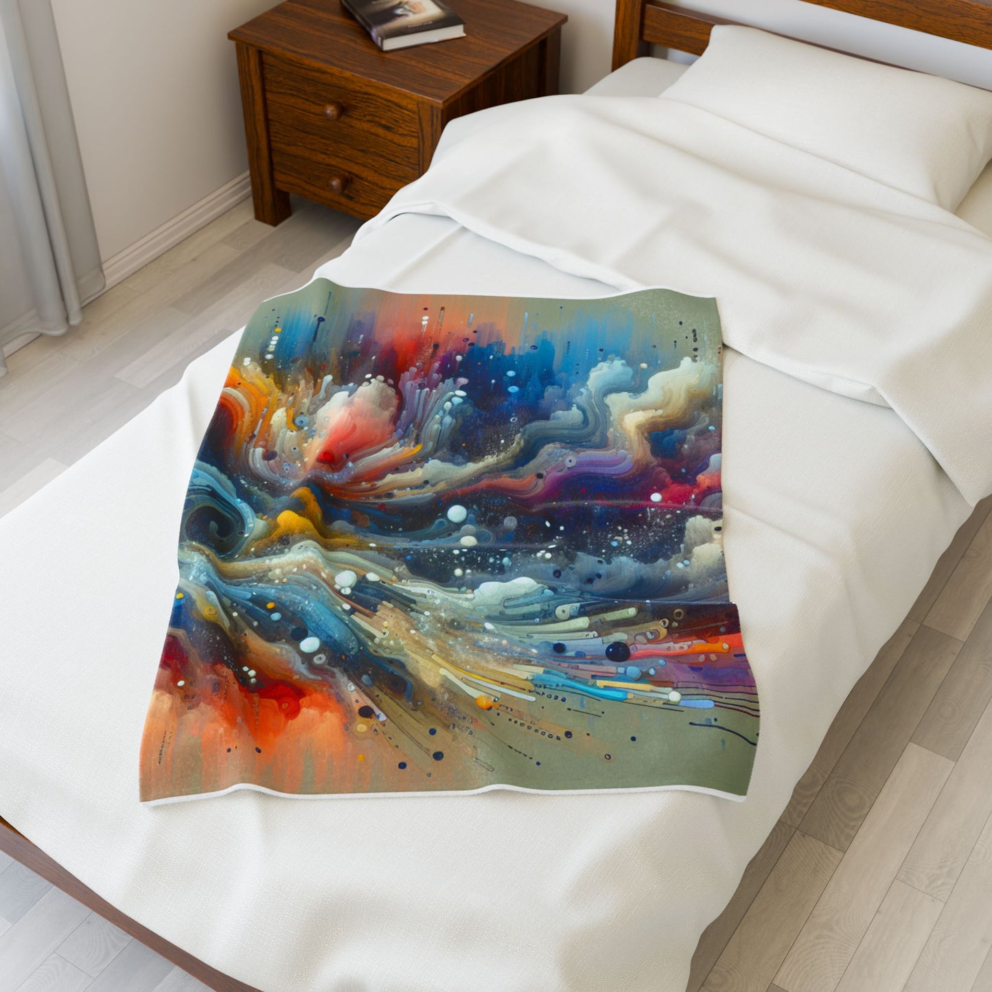Whirl of Colors Unleashed - Plush Blanket