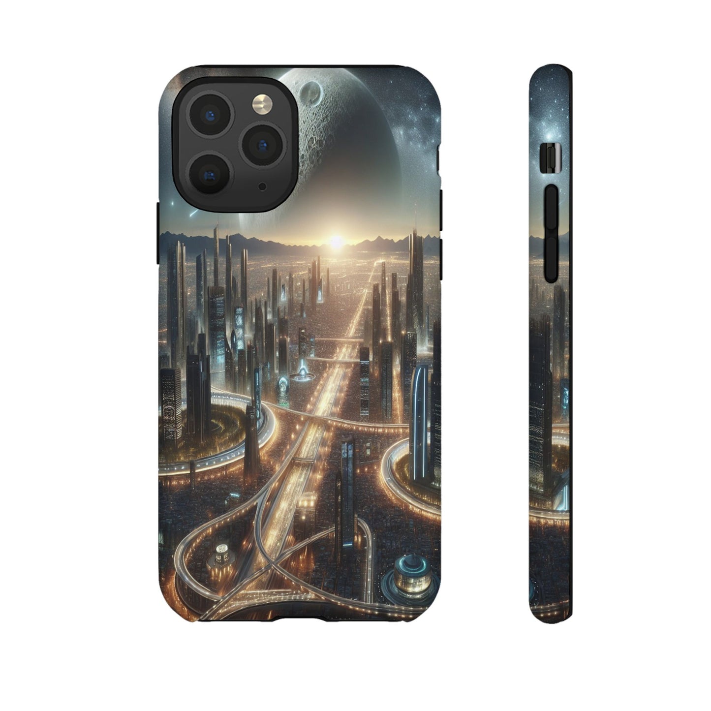 Protective Celestial Cityscape Iphone Case Compatible With Iphone 16 15 14 - Phone Cover