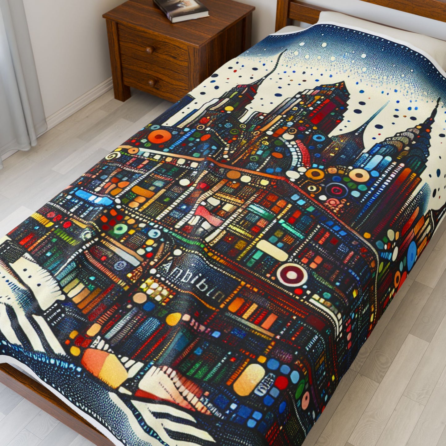 Chromatic Metropolis Harmony - Plush Blanket