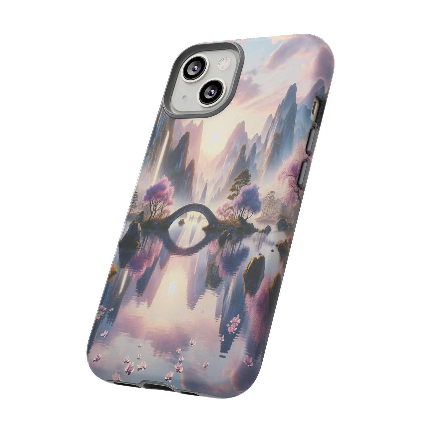 Ethereal Landscape Ablaze with Color - Phone Case