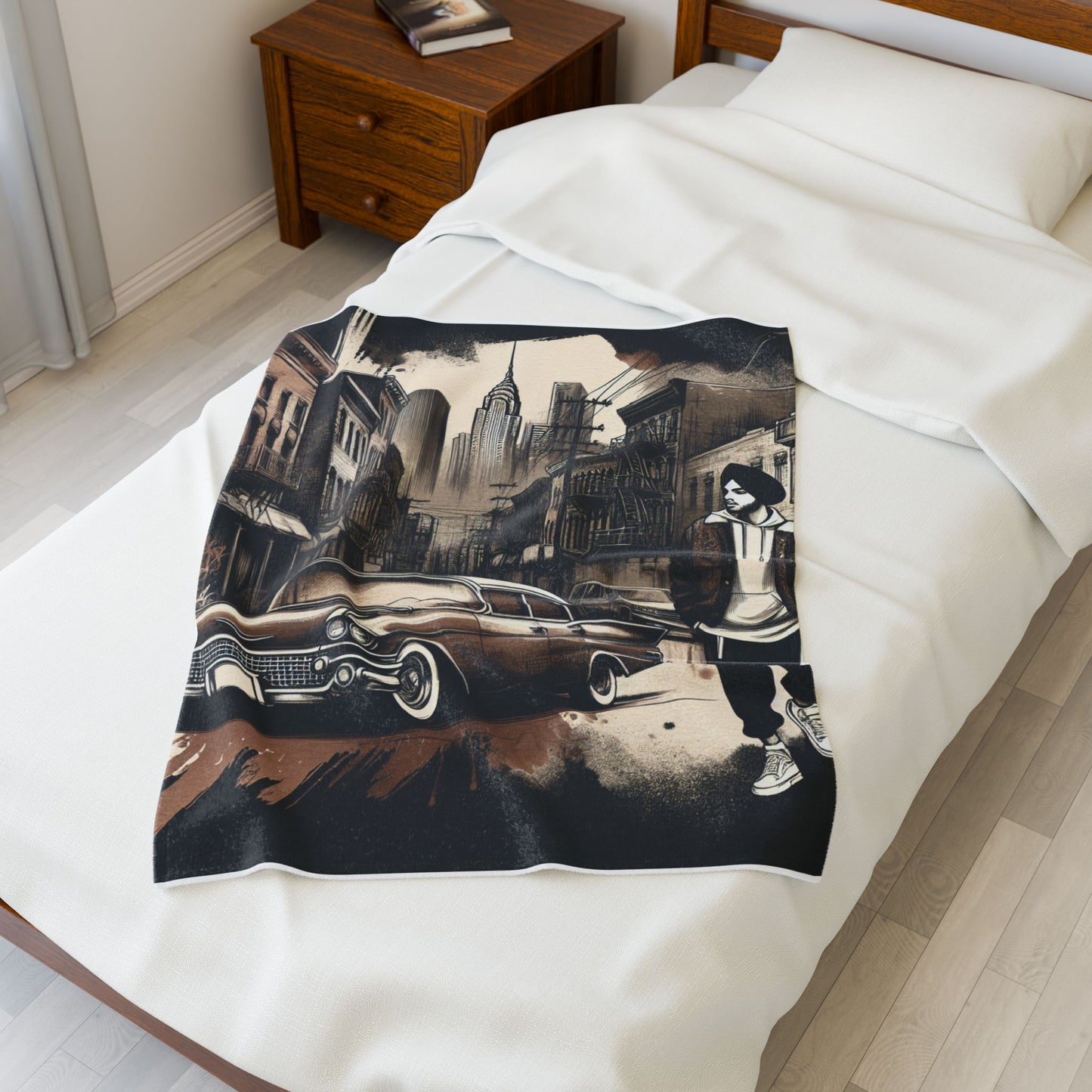 Cruising through Nostalgia - Plush Blanket