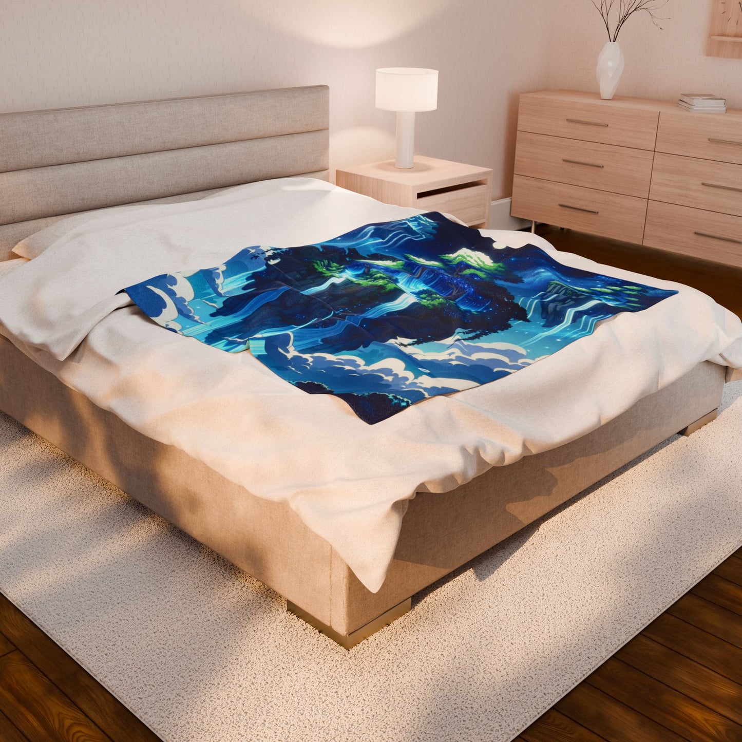 Floating Isles Fantasy - Plush Blanket