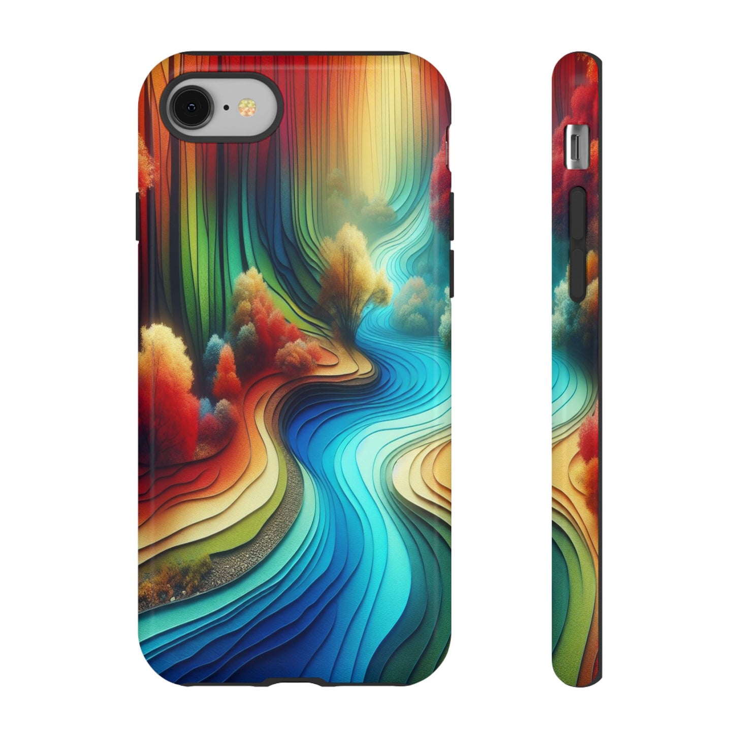 Protective River of Colors Iphone Case Compatible With Iphone 16 15 14 - Iphone Cover