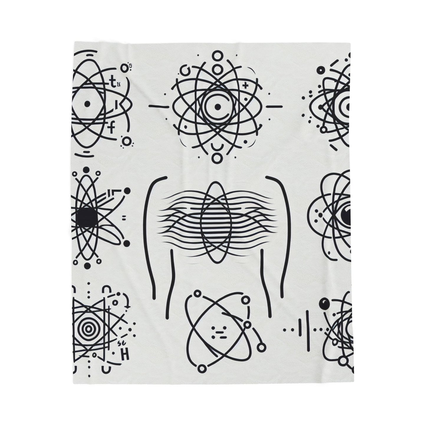 Atomic Sketches and Symbols- Plush Blanket