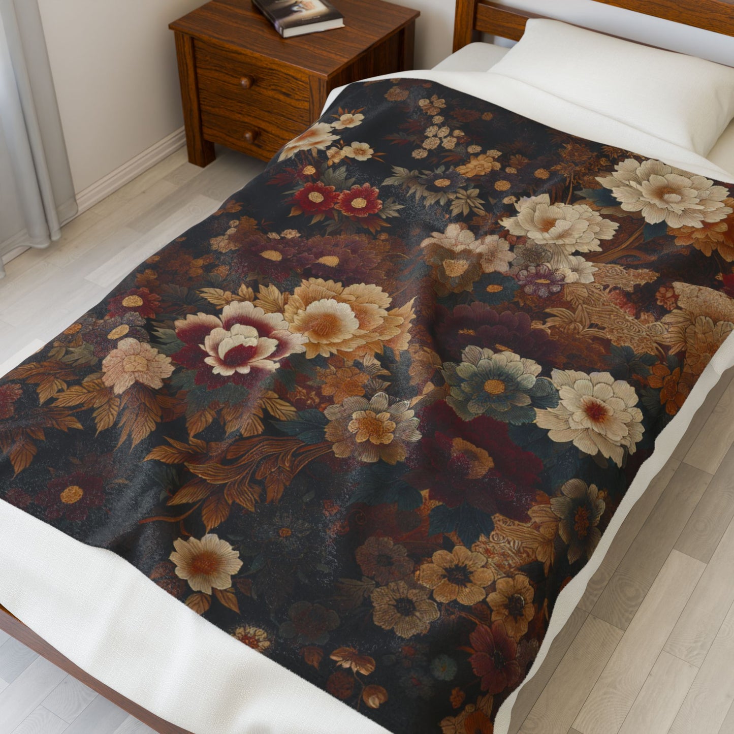 Floral Abundance - Plush Blanket