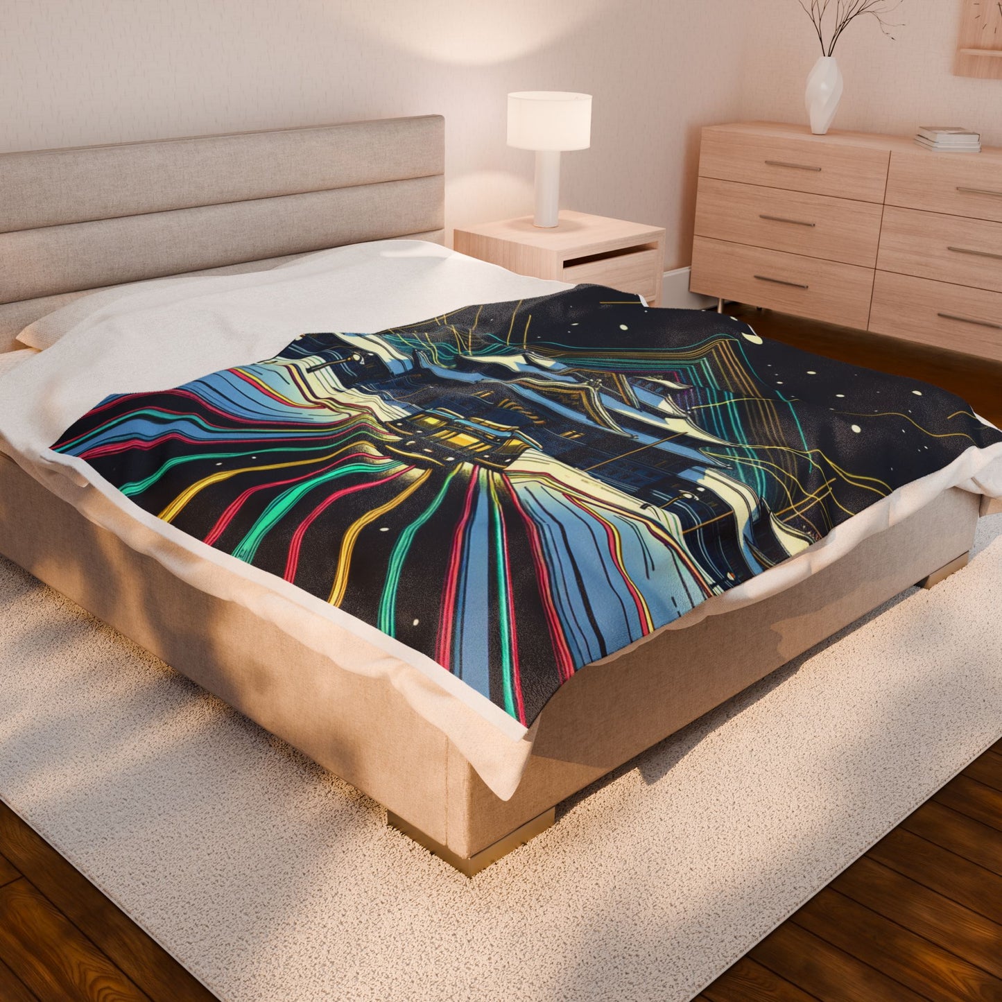 Palace of Light and Snowflakes - Plush Blanket