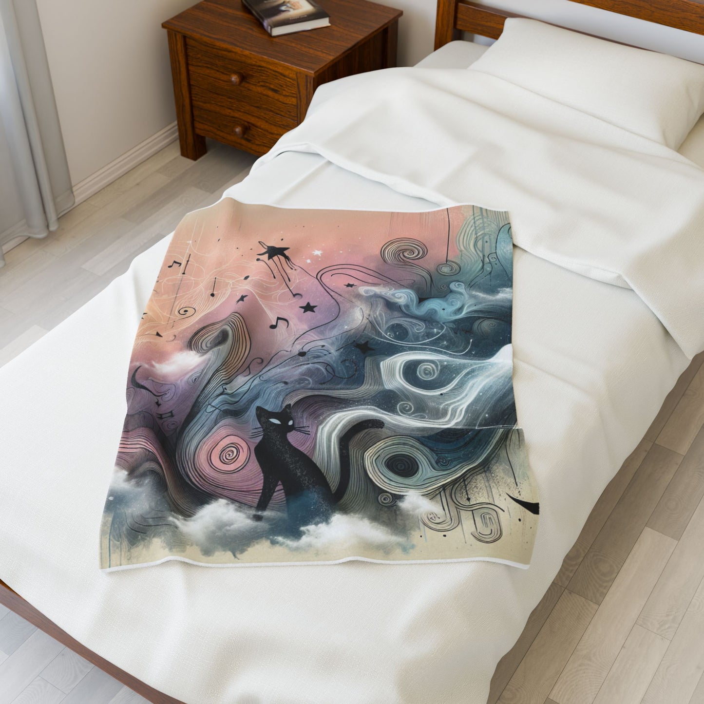 Mystical Whispers of the Night - Plush Blanket