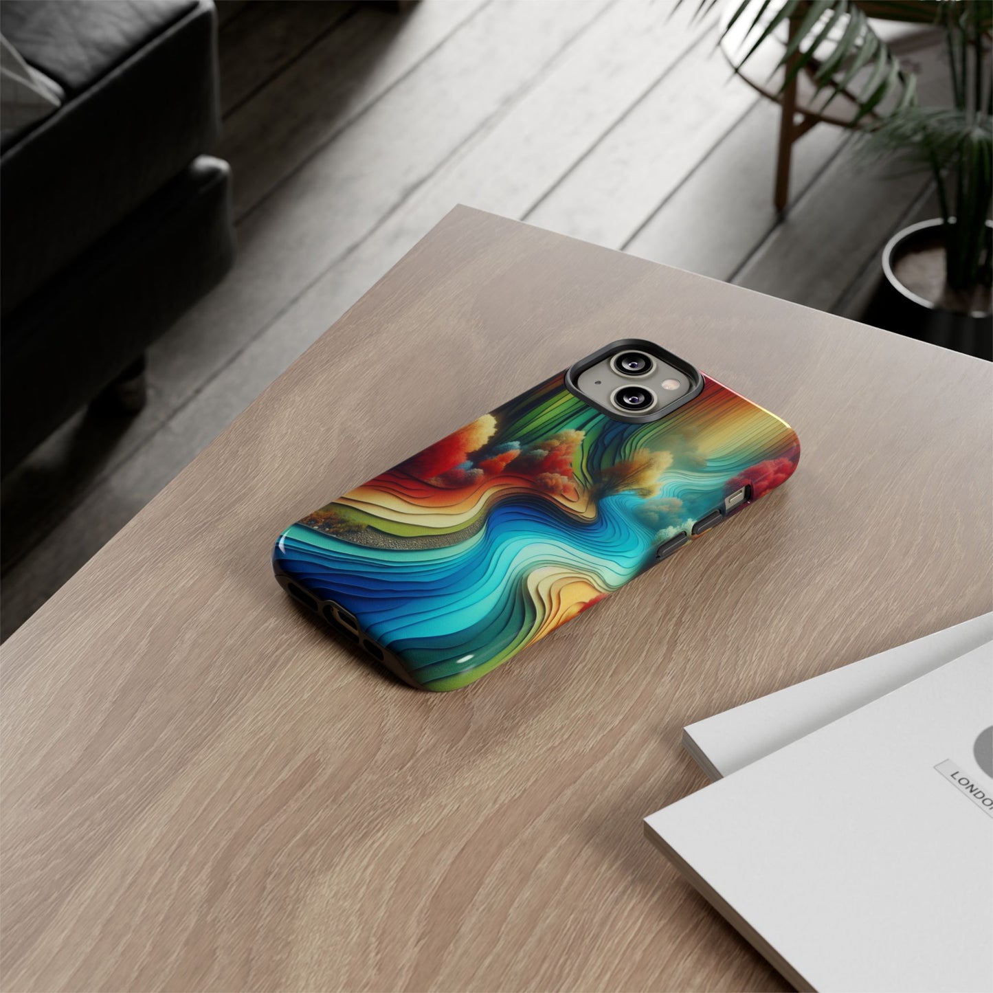 Protective River of Colors Iphone Case Compatible With Iphone 16 15 14 - Iphone Cover