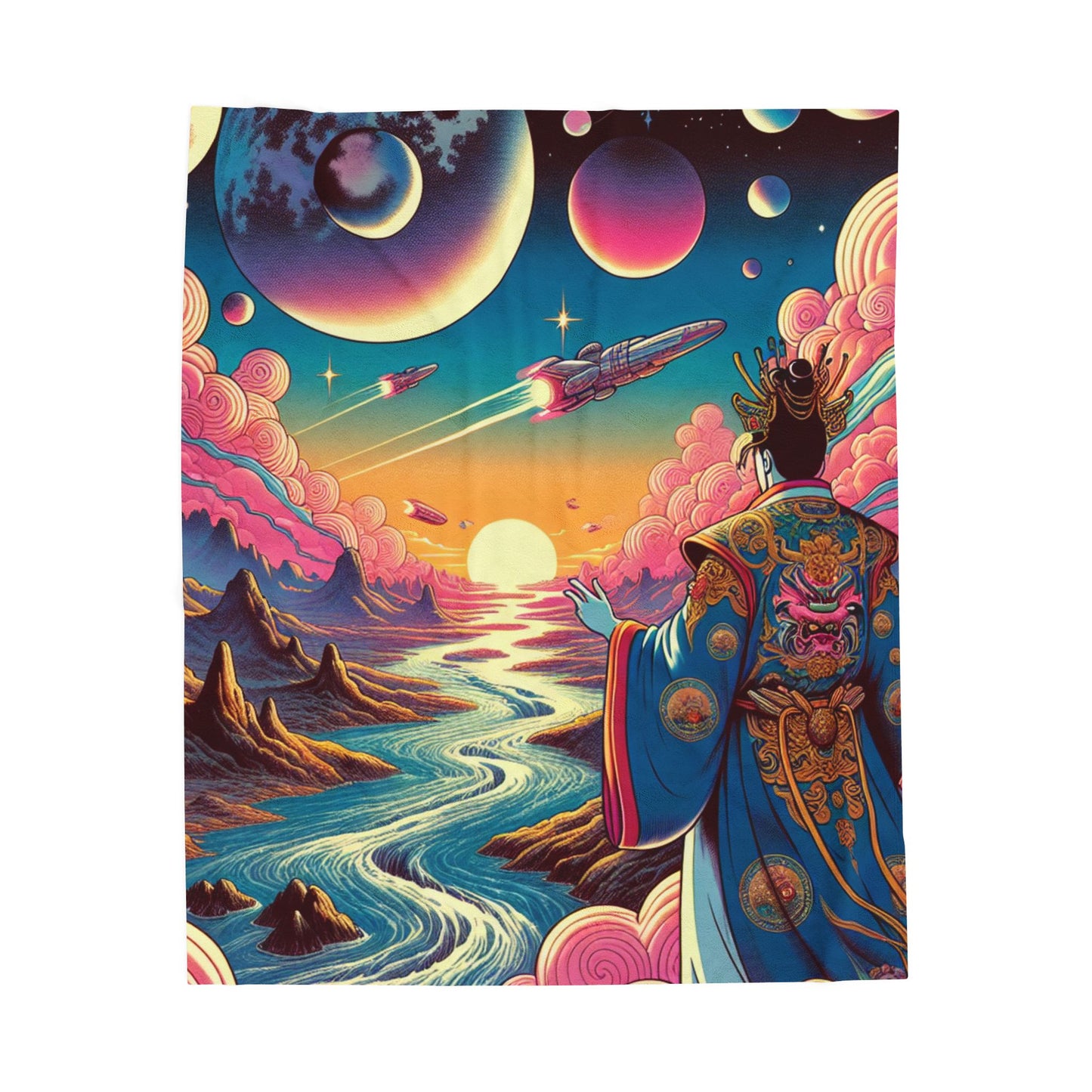Celestial Odyssey - Plush Blanket