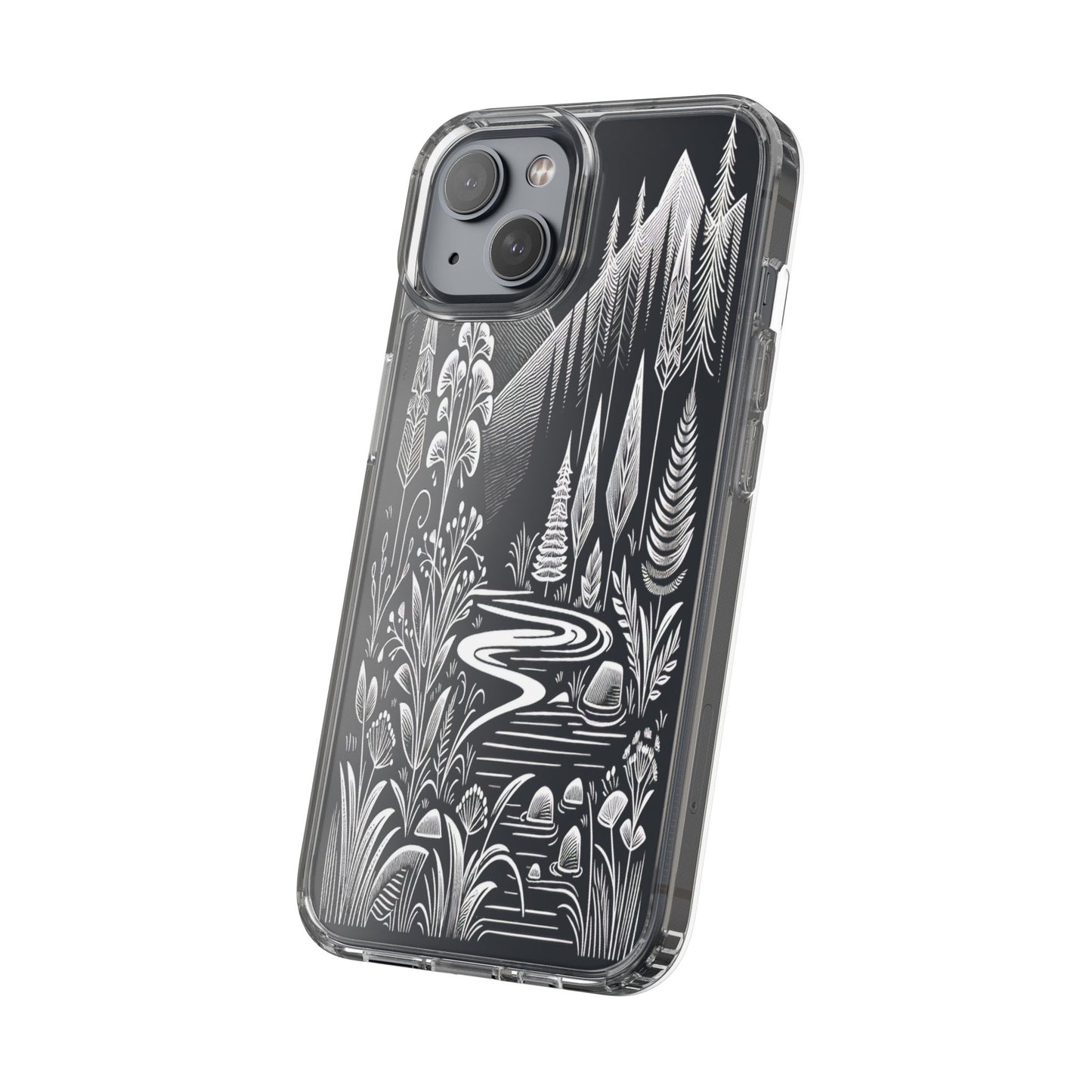 Transparent Alpine Wilderness Pathways Iphone Case Compatible With Iphone 16 15 14 - Clear Phone Cover