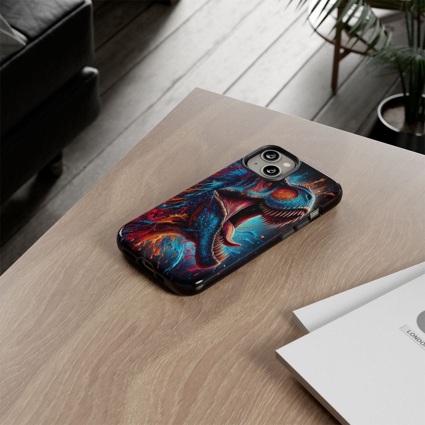 Colorburst Dinosaur Roar - Phone Case