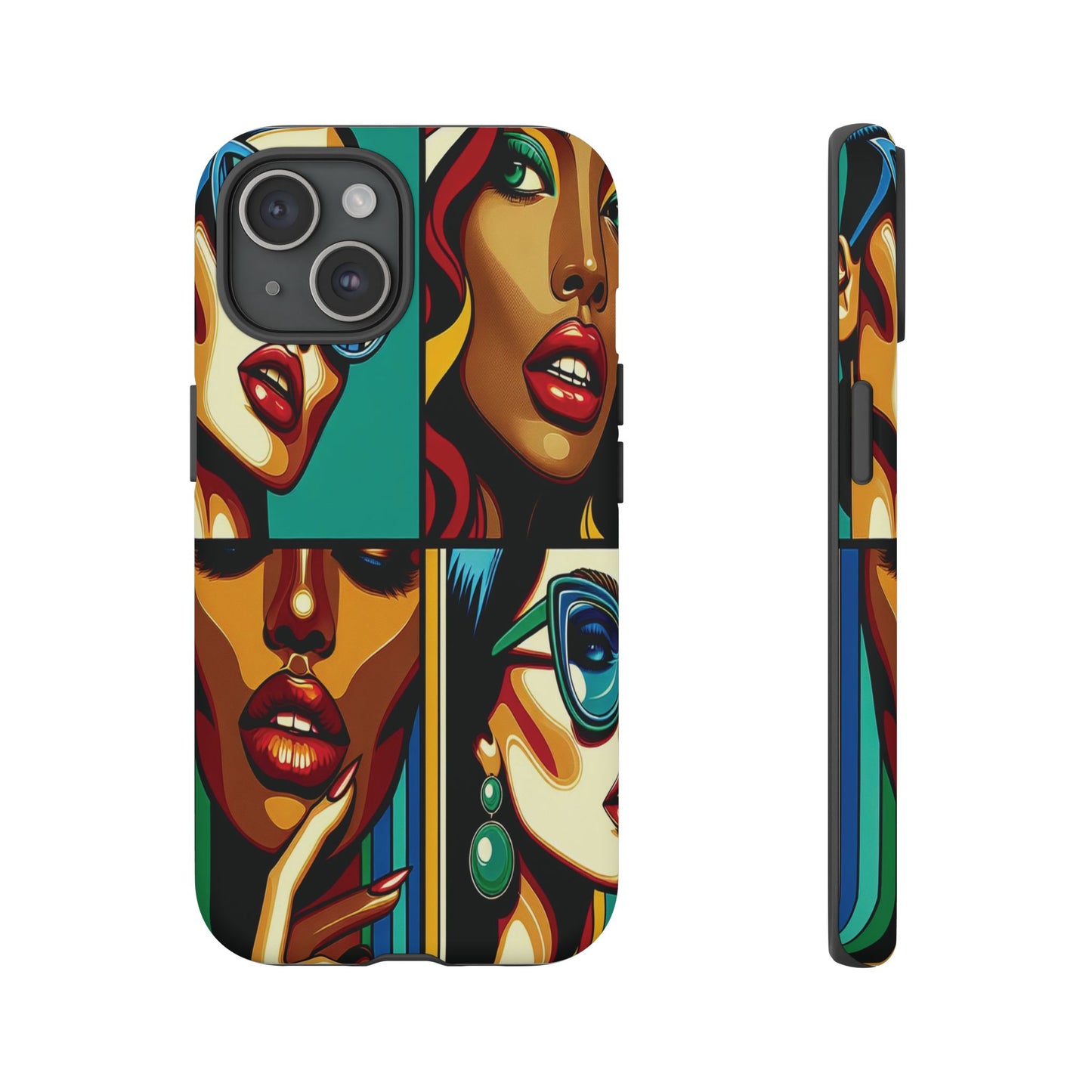 Protective Pop Art Expressions Iphone Case Compatible With Iphone 16 15 14 - Iphone Cover
