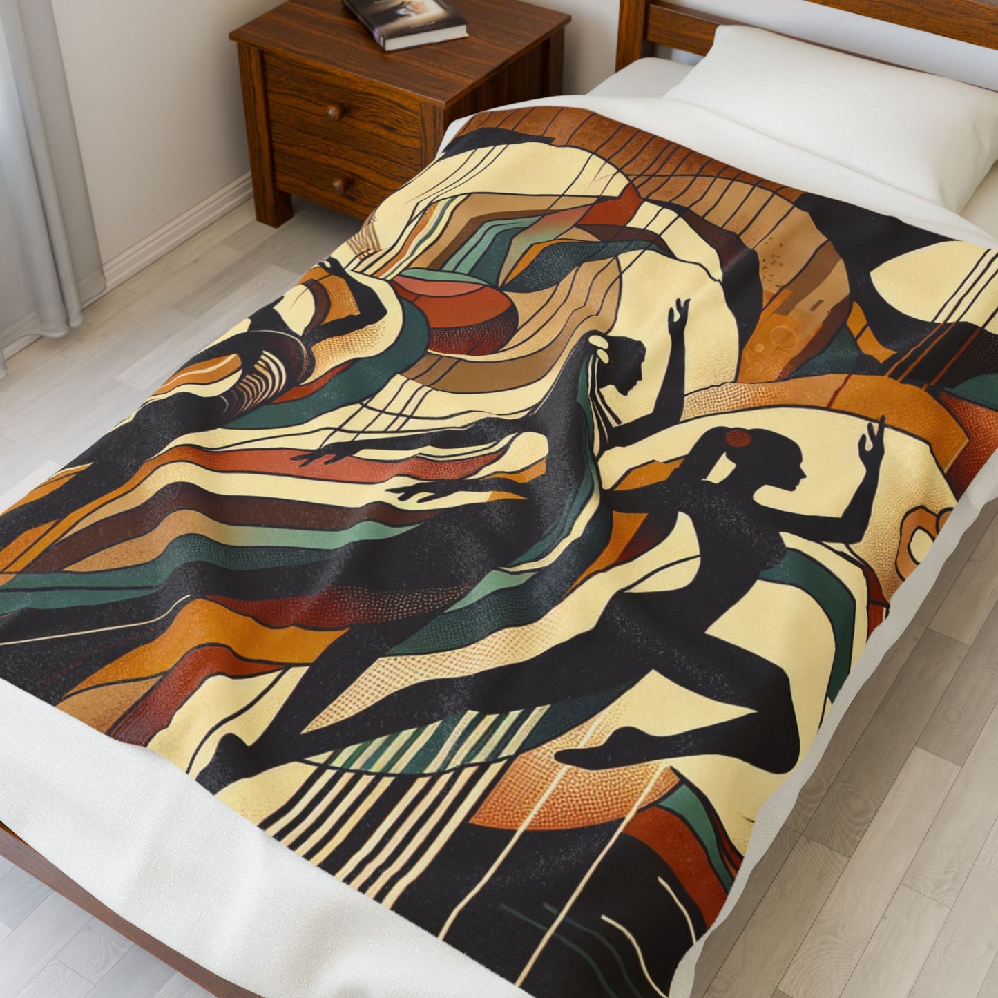 Fluid Rhythms in Motion - Plush Blanket