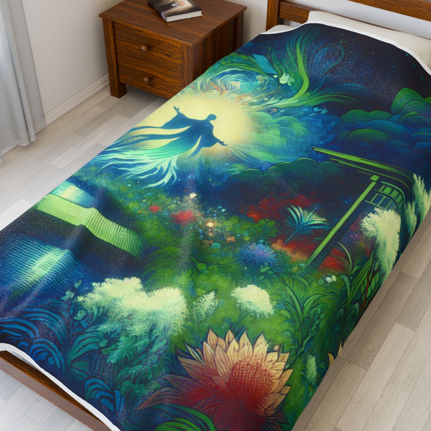 Mystic Garden Awakening - Plush Blanket