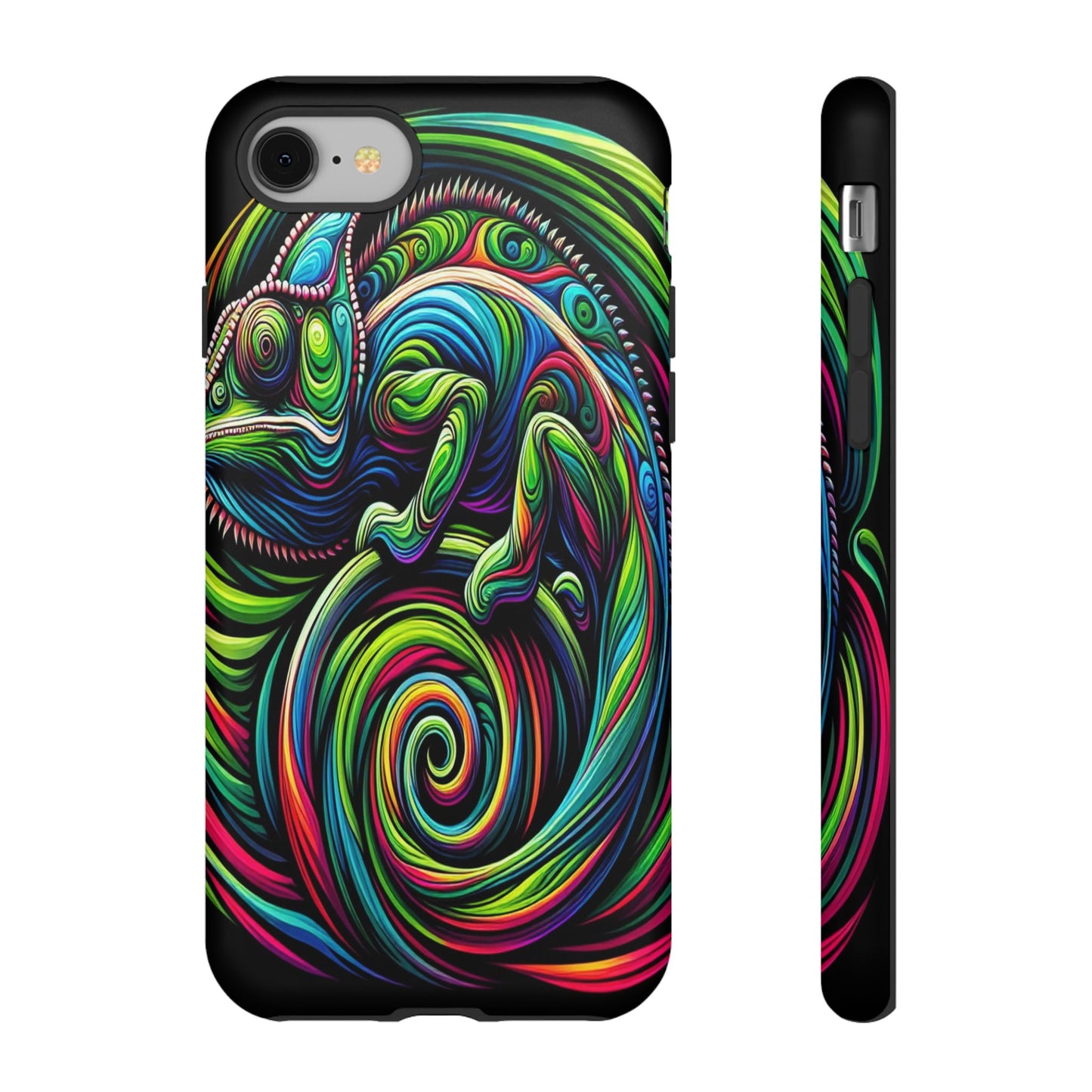 Chameleon in a Kaleidoscope Maze - Phone Case