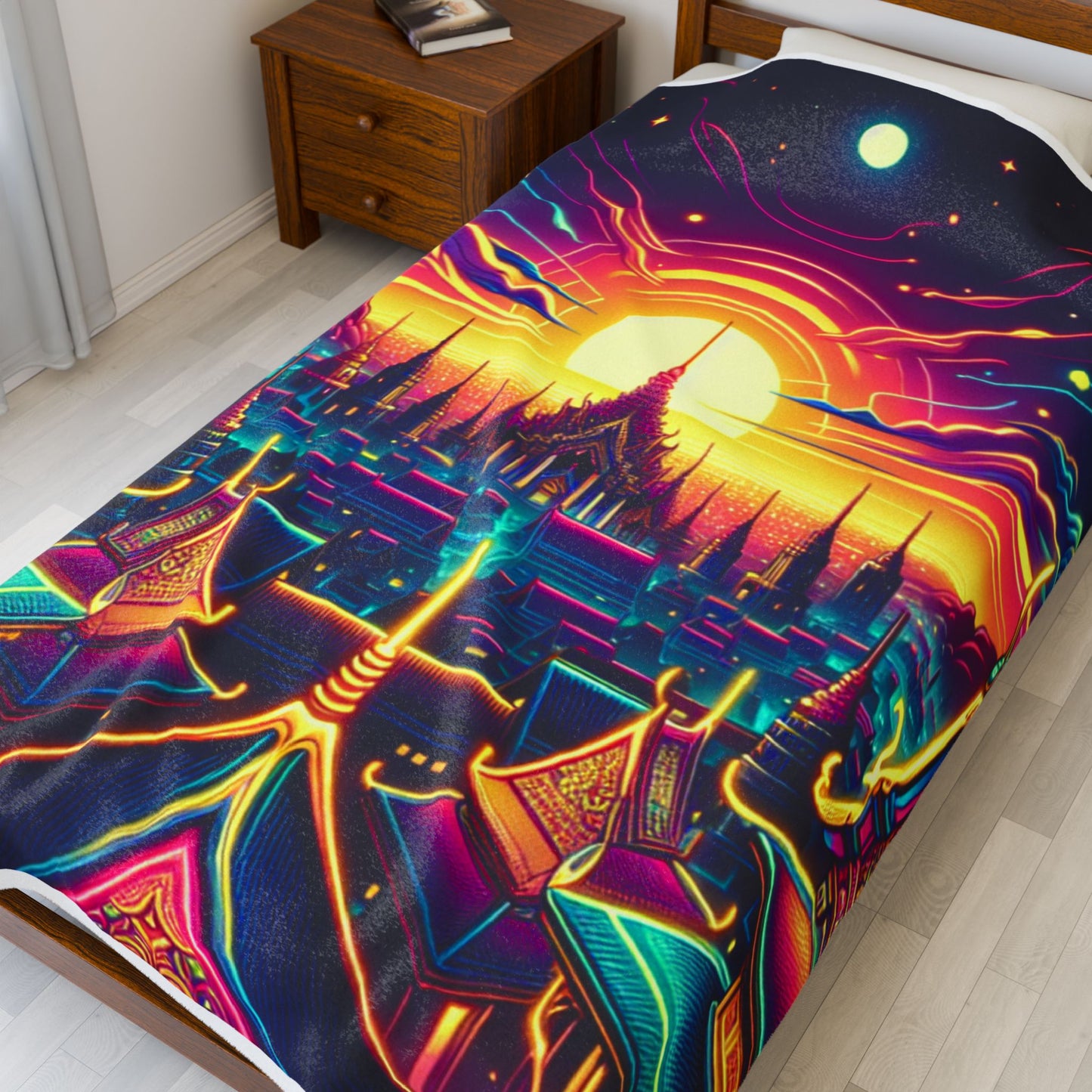 Radiance of the Mystic Temple - Plush Blanket