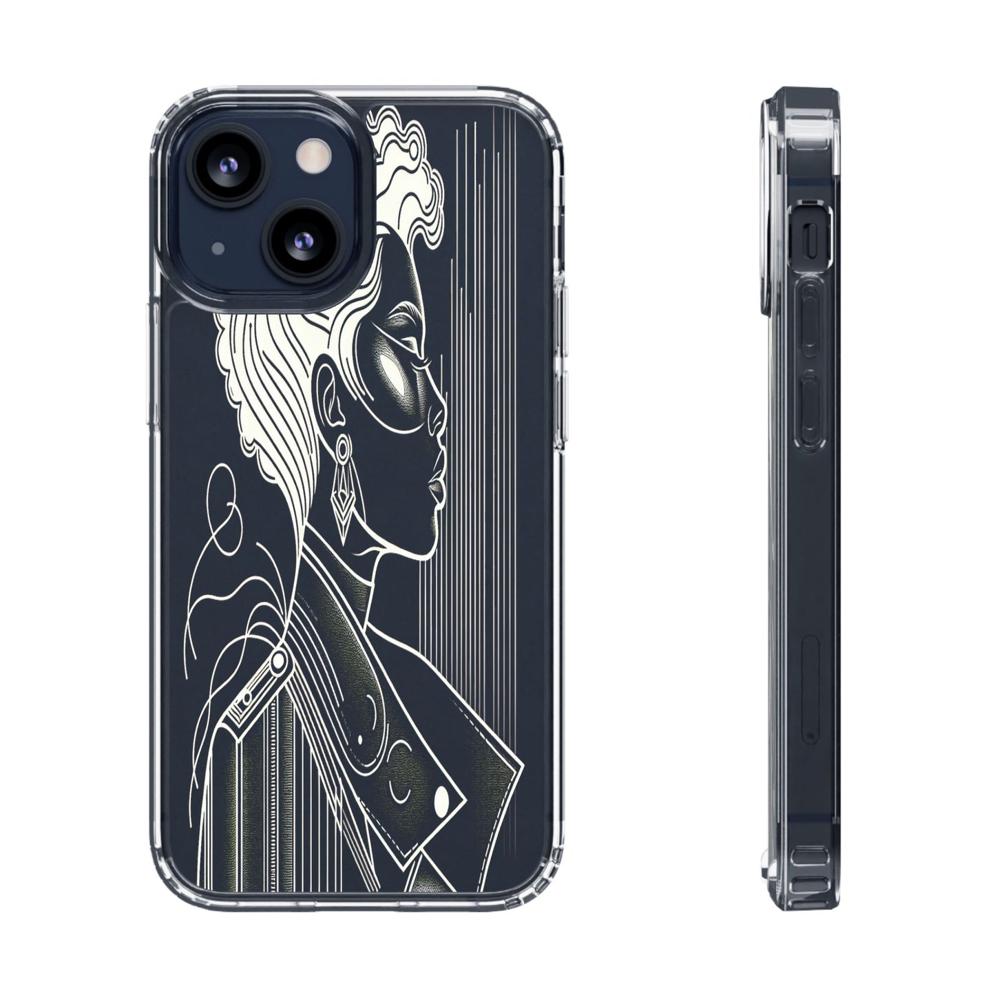 Transparent Eloquent Contours Iphone Case Compatible With Iphone 16 15 14 - Clear Phone Cover