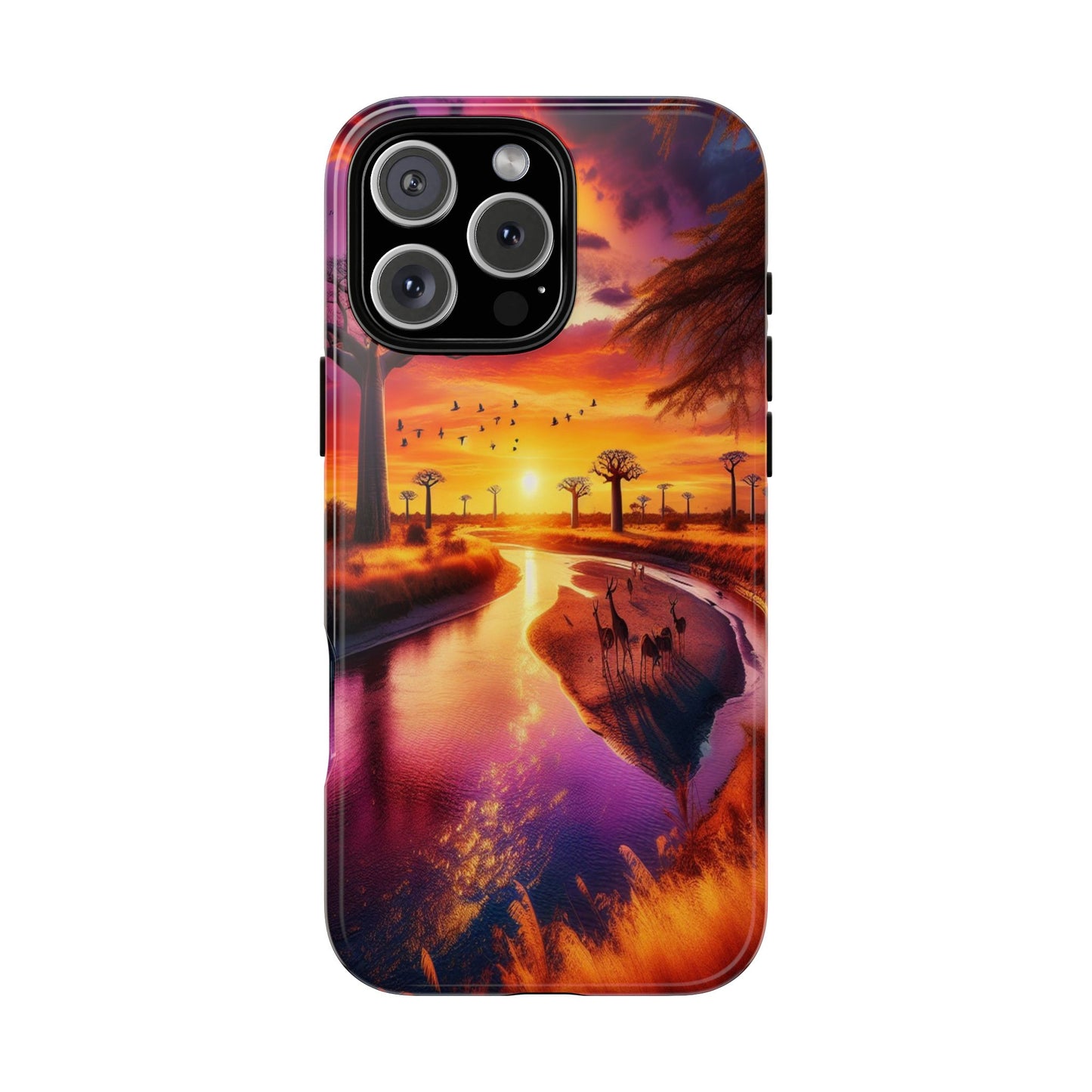 Journey Through Radiant Savannah - Phone Case