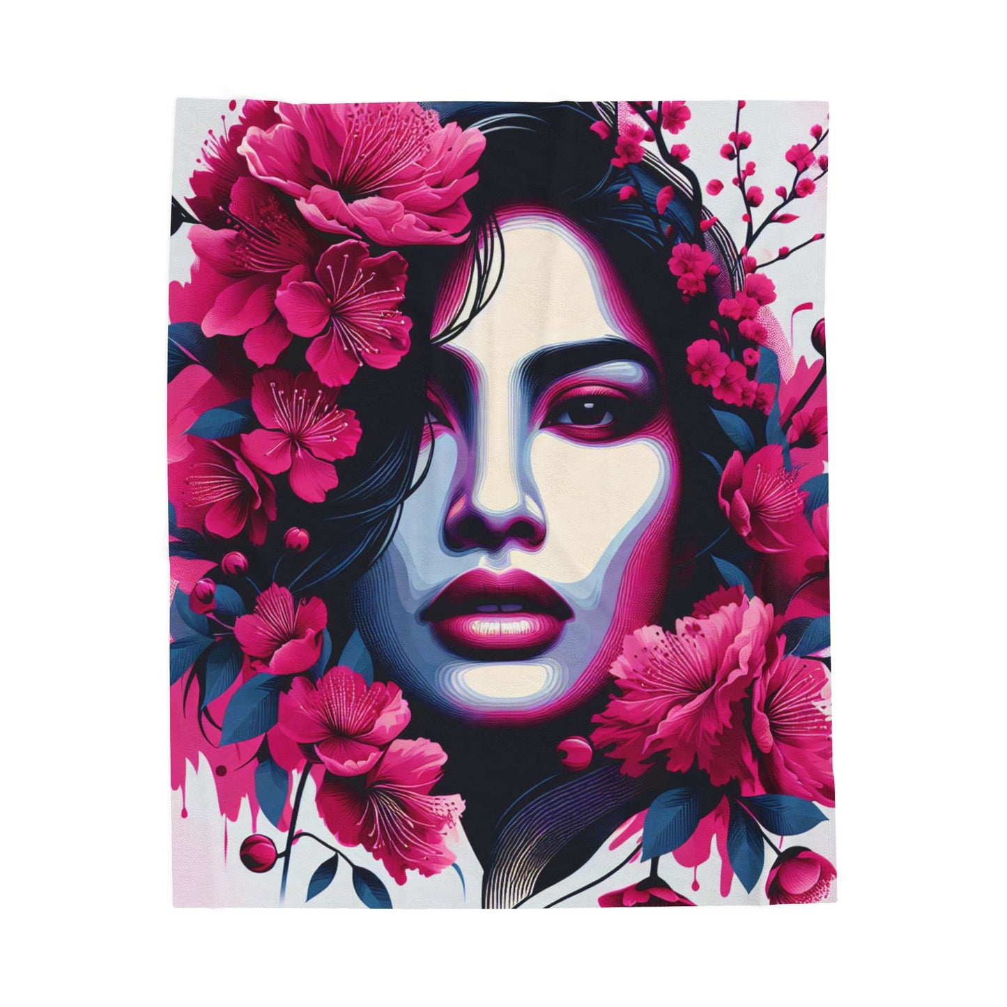 Floral Splendor - Plush Blanket