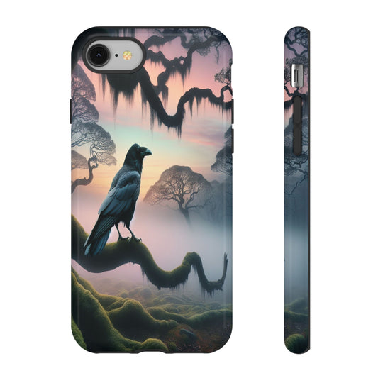 Raven in the Misty Forest - Phone Case