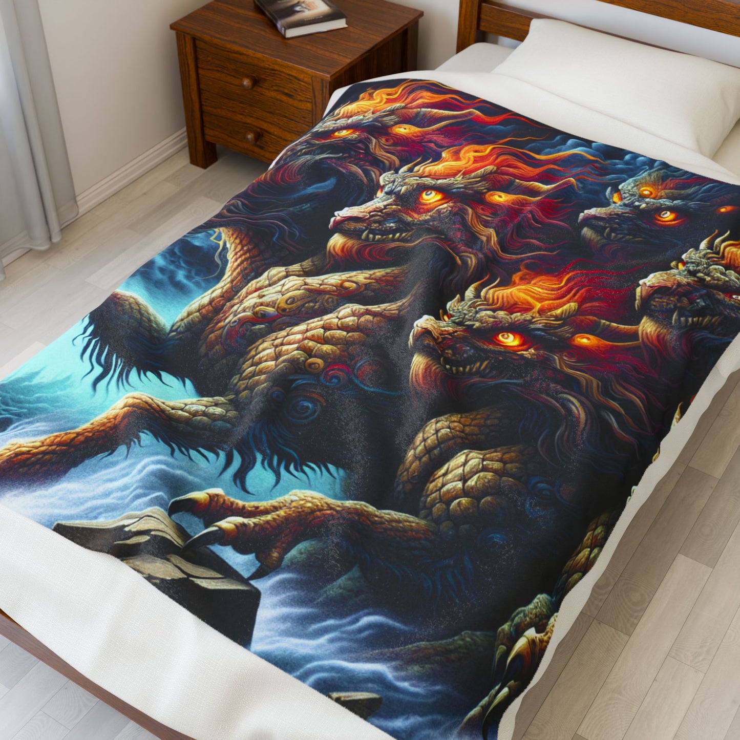 Fires of the Mythical Guardians - Plush Blanket