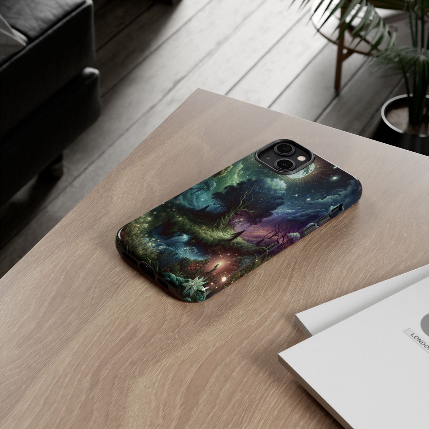 Luminous Forest Nightscape - Phone Case