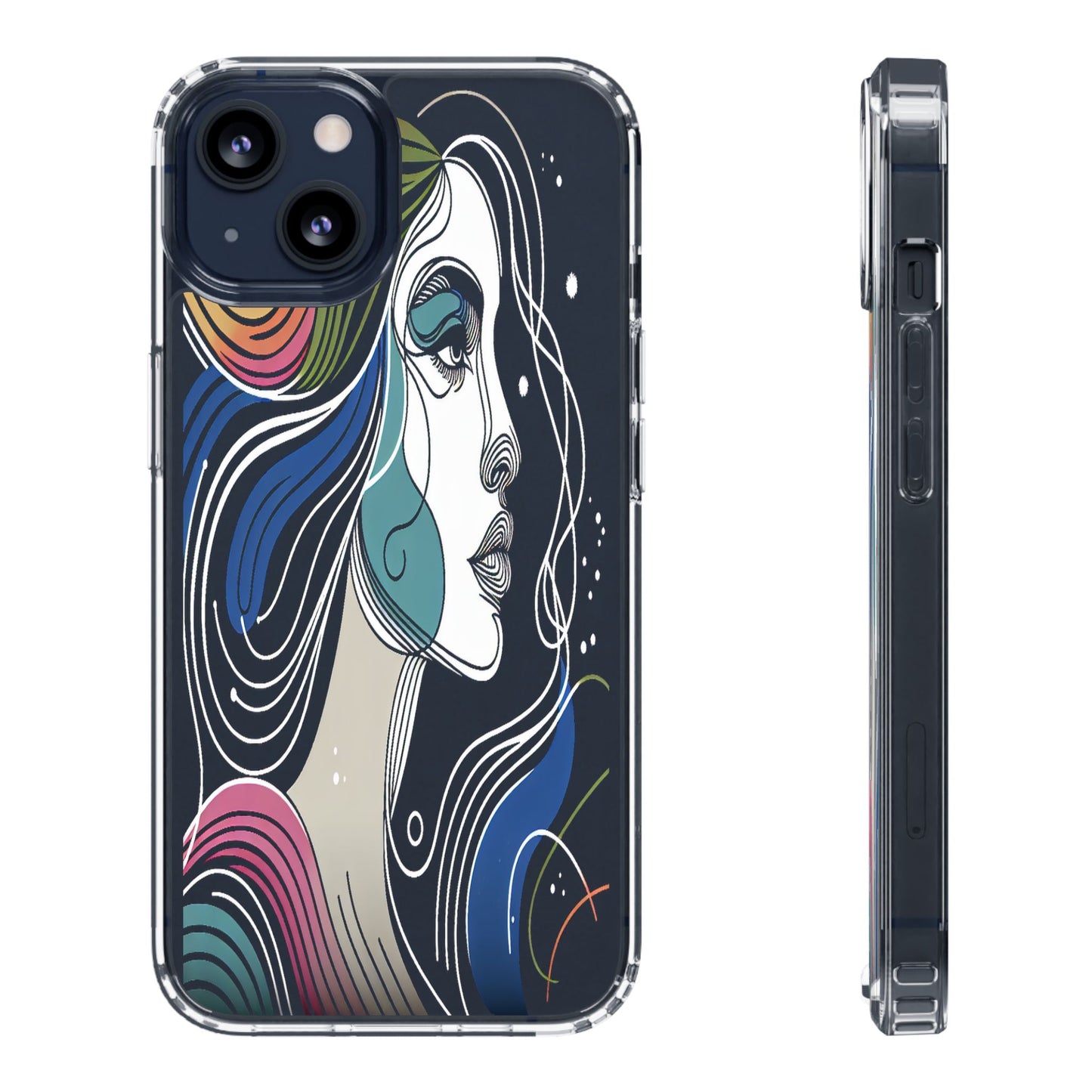 Transparent Portrait of Imagination Iphone Case Compatible With Iphone 16 15 14 - Clear Phone Cover