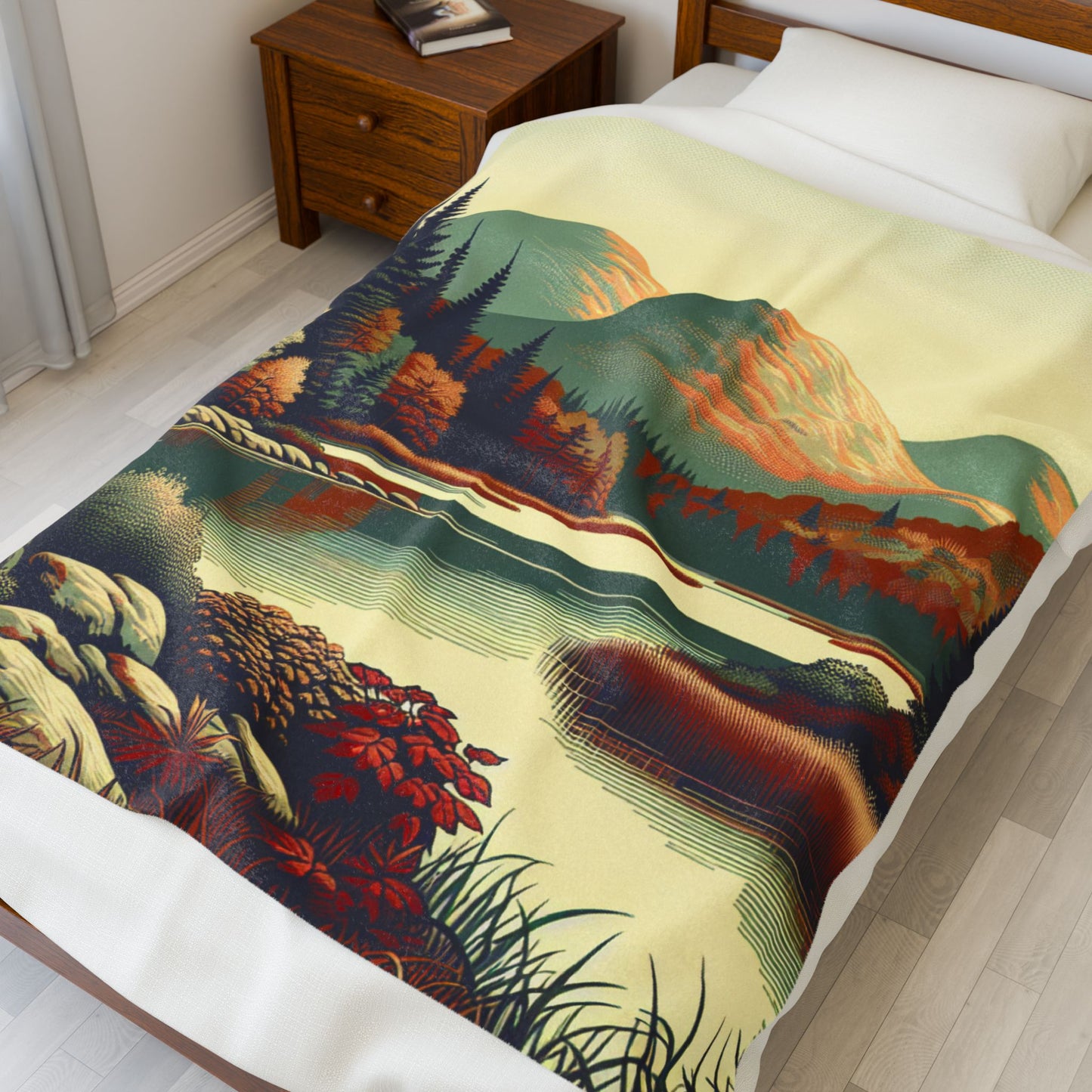 Rustic Highland Repose- Plush Blanket