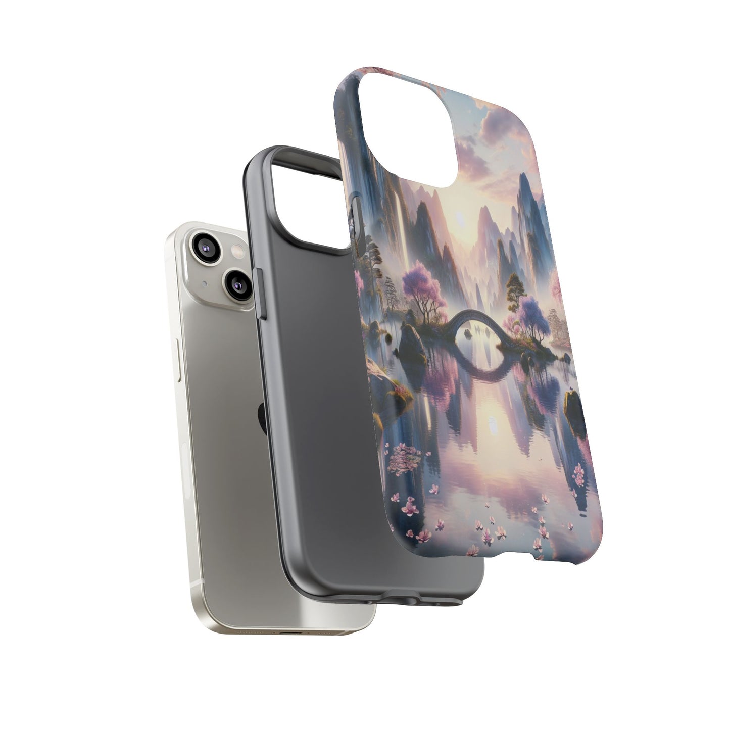 Ethereal Landscape Ablaze with Color - Phone Case