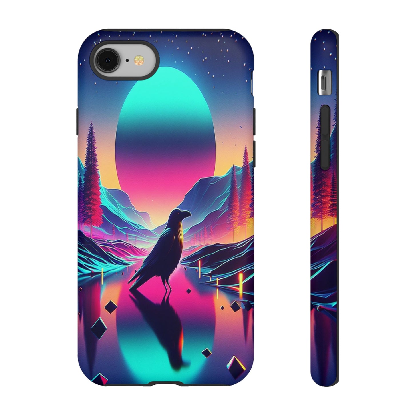 Celestial Horizon with Raven - Phone Case