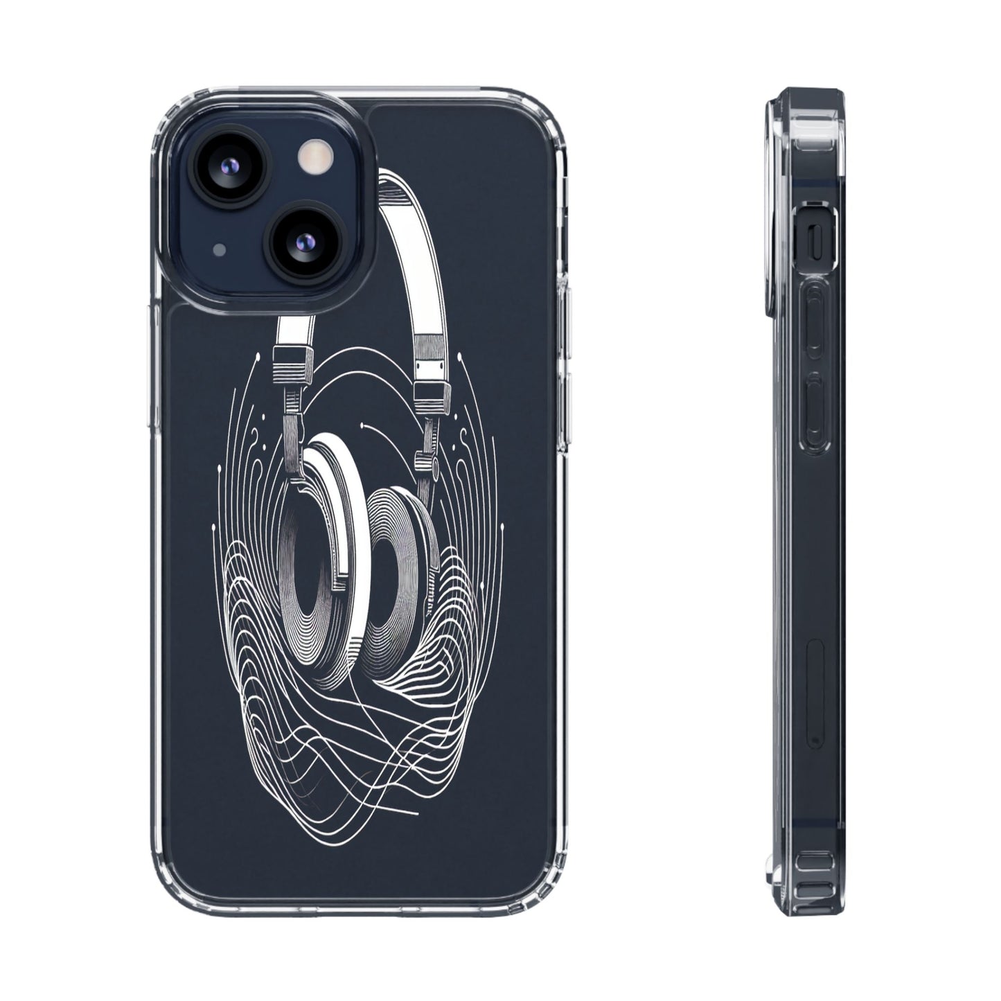 Transparent Sound Waves Unleashed Iphone Case Compatible With Iphone 16 15 14 - Clear Phone Cover