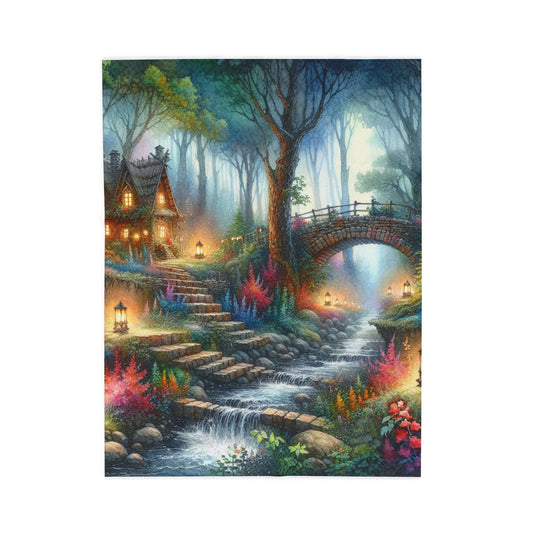 Hidden Enclave in the Woods - Plush Blanket