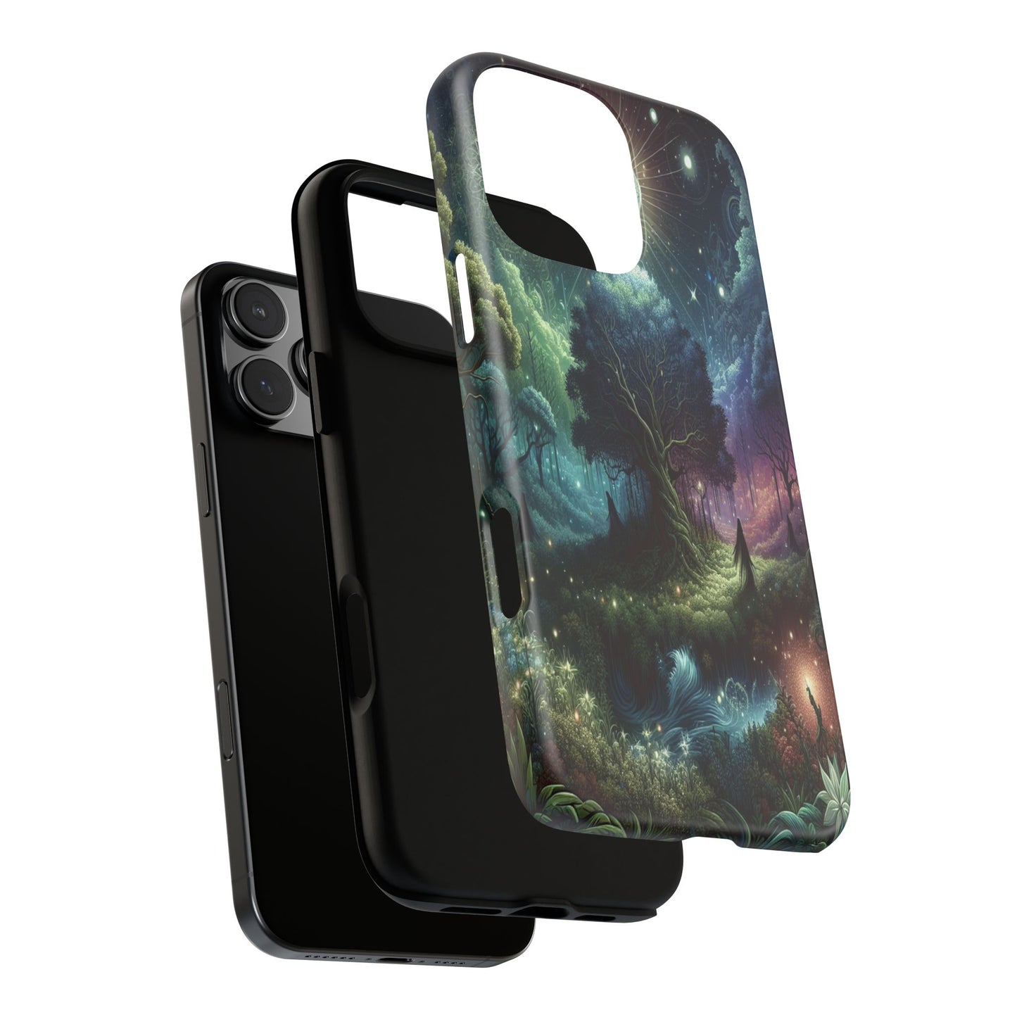 Luminous Forest Nightscape - Phone Case
