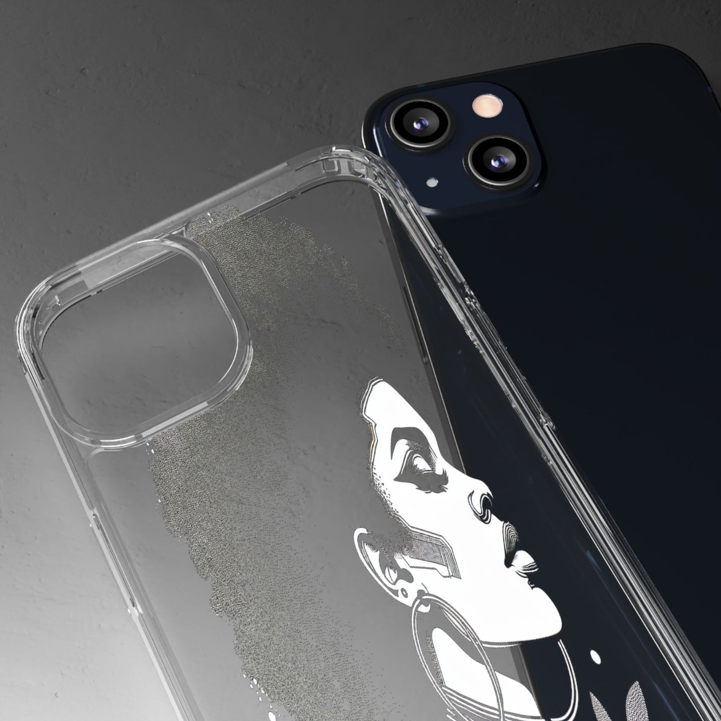 Transparent Afro Goddess Portrait Iphone Case Compatible With Iphone 16 15 14 - Clear Phone Cover