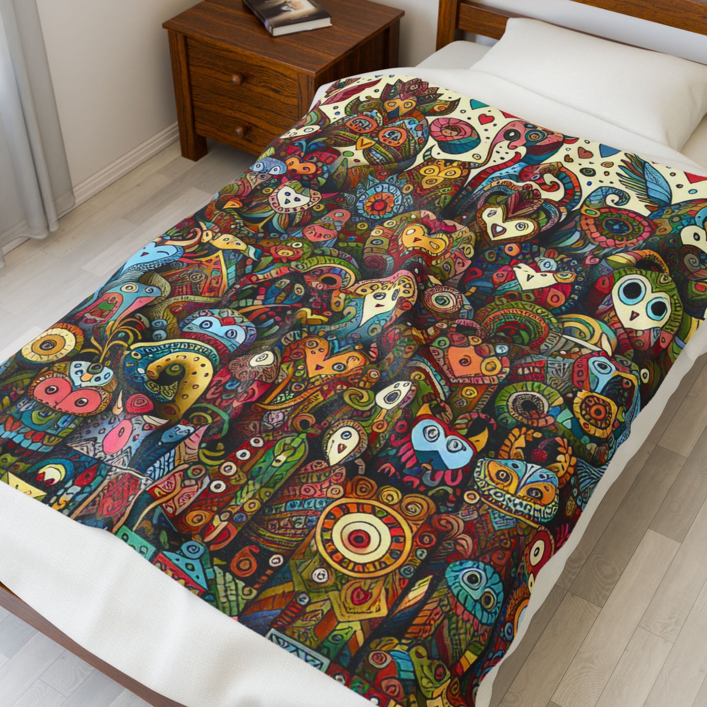 Animal Harmony Tapestry - Plush Blanket