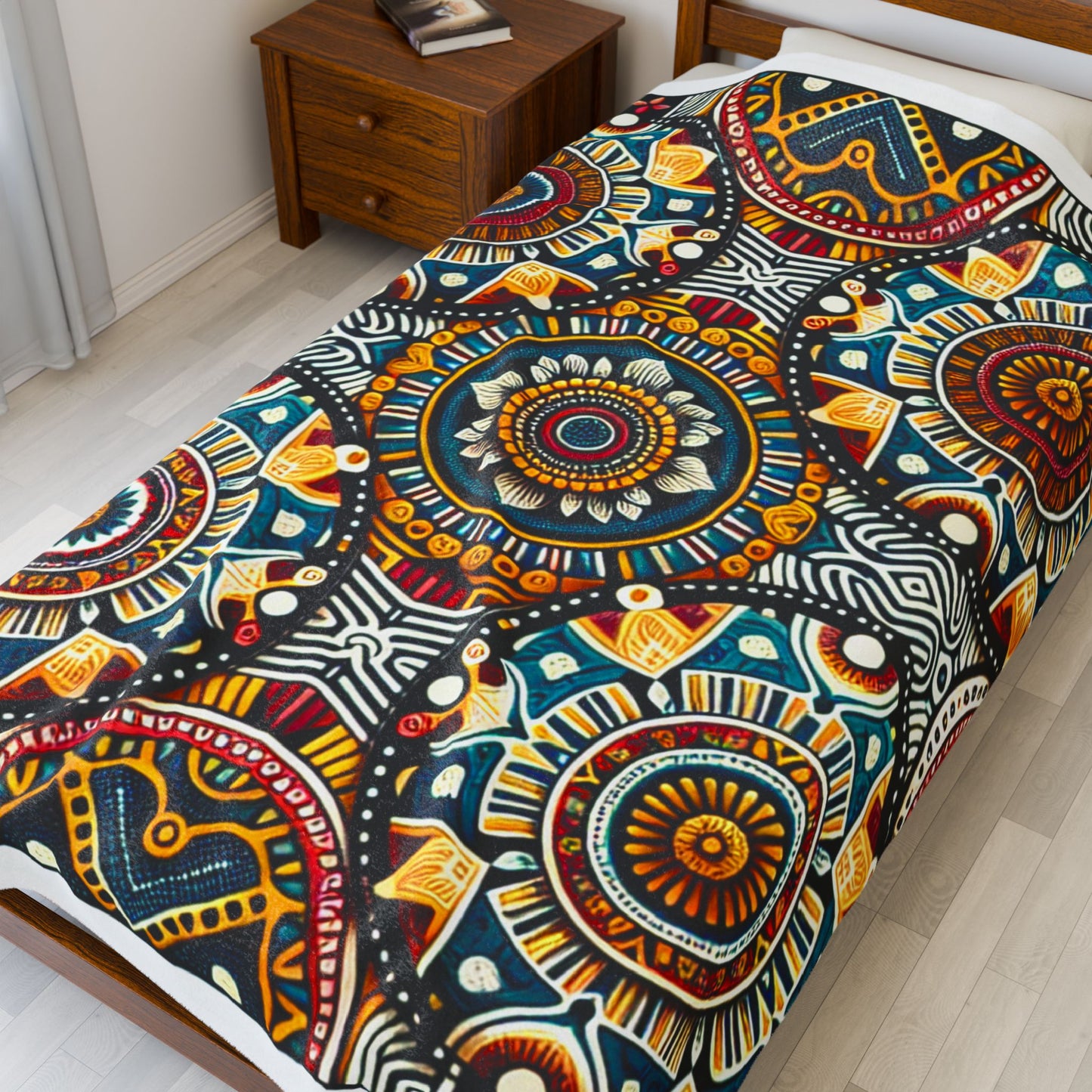 Intricate Tapestry of Patterns - Plush Blanket