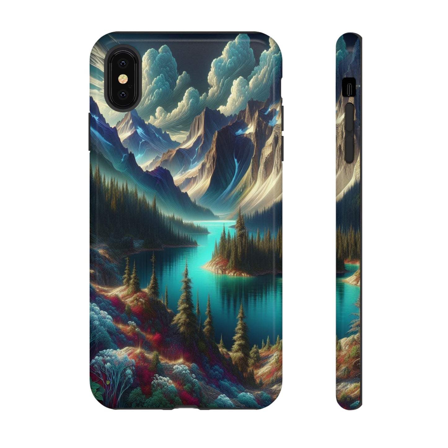 Custom ProtectiveMajestic Peaks and Tranquil WatersIphone Case Compatible With Iphone 16 15 14 - Phone Cover