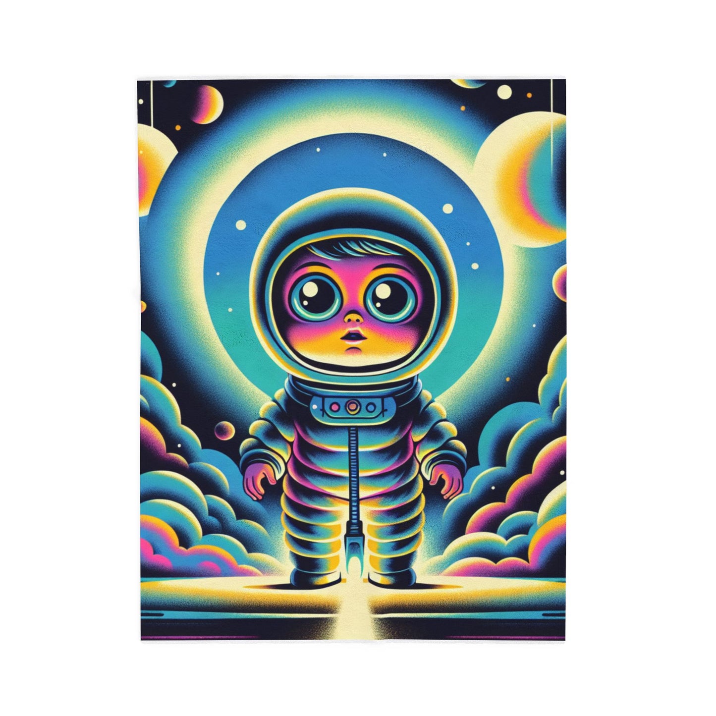 Cosmic Explorer in Orbit - Plush Blanket