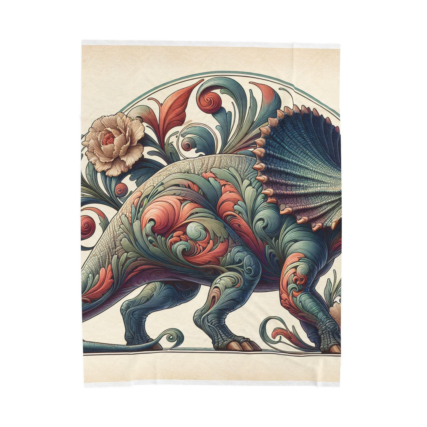 Baroque Dinotopia- Plush Blanket