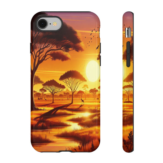 Protective Golden Savannah Giants Iphone Case Compatible With Iphone 16 15 14 - Phone Cover