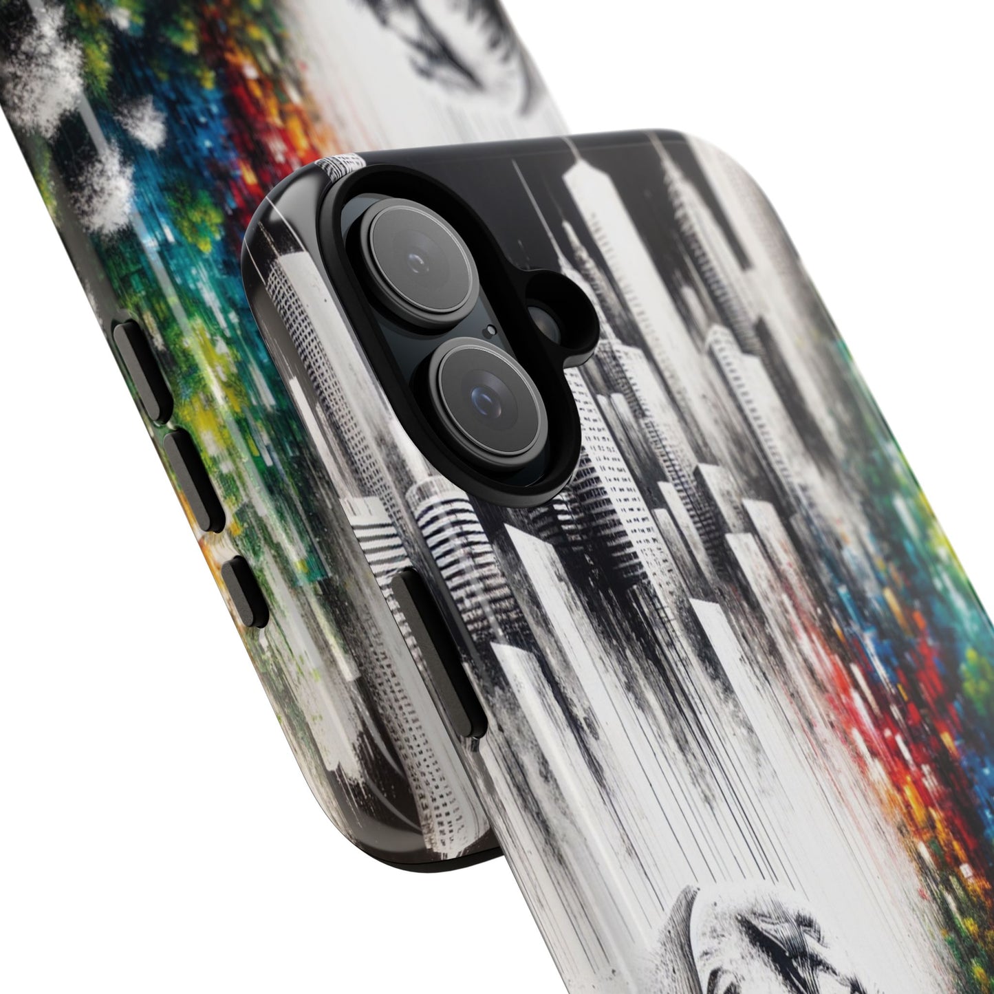 Protective Elephant's Journey Through the Cityscape Iphone Case Compatible With Iphone 16 15 14 - Phone Cover