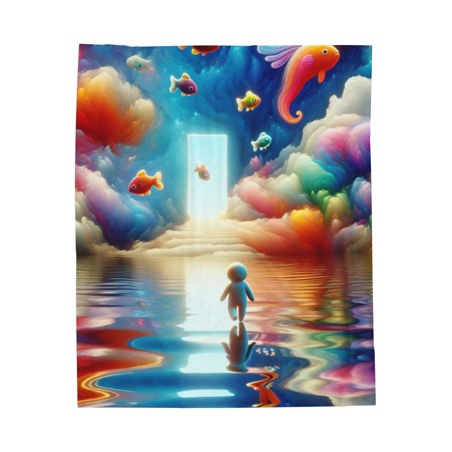 Journey to the Clouded Doorway - Plush Blanket