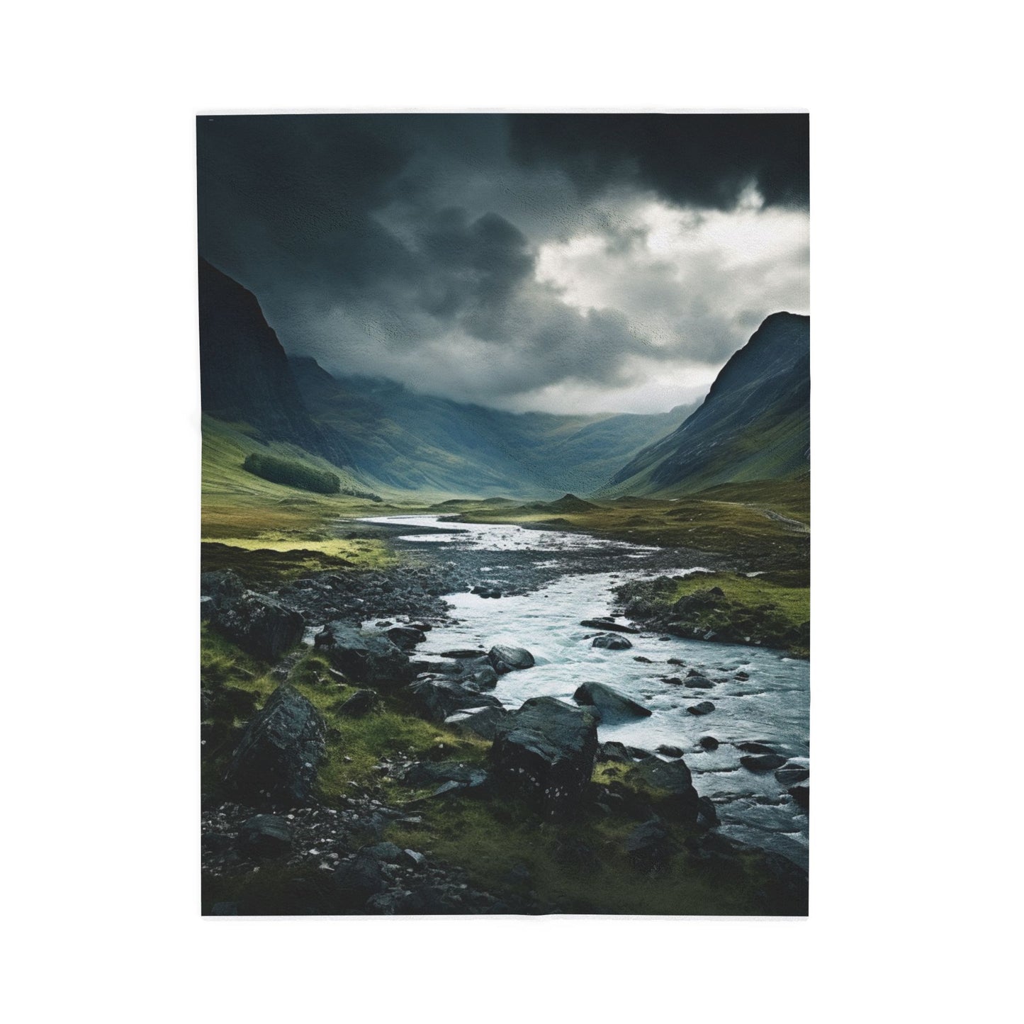 Mystic Highlands River Passage- Plush Blanket