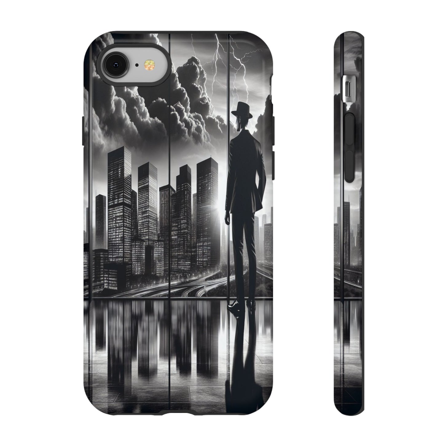 Protective Cityscape in Monochrome Moments Iphone Case Compatible With Iphone 16 15 14 - Phone Cover