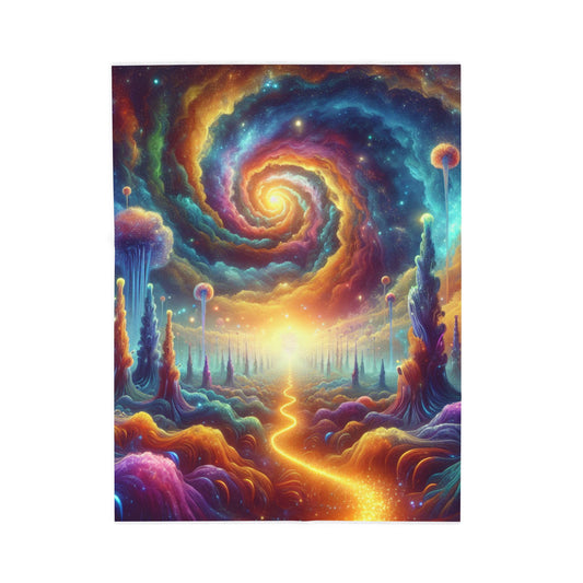 Galaxy Spiral Wonderland - Plush Blanket