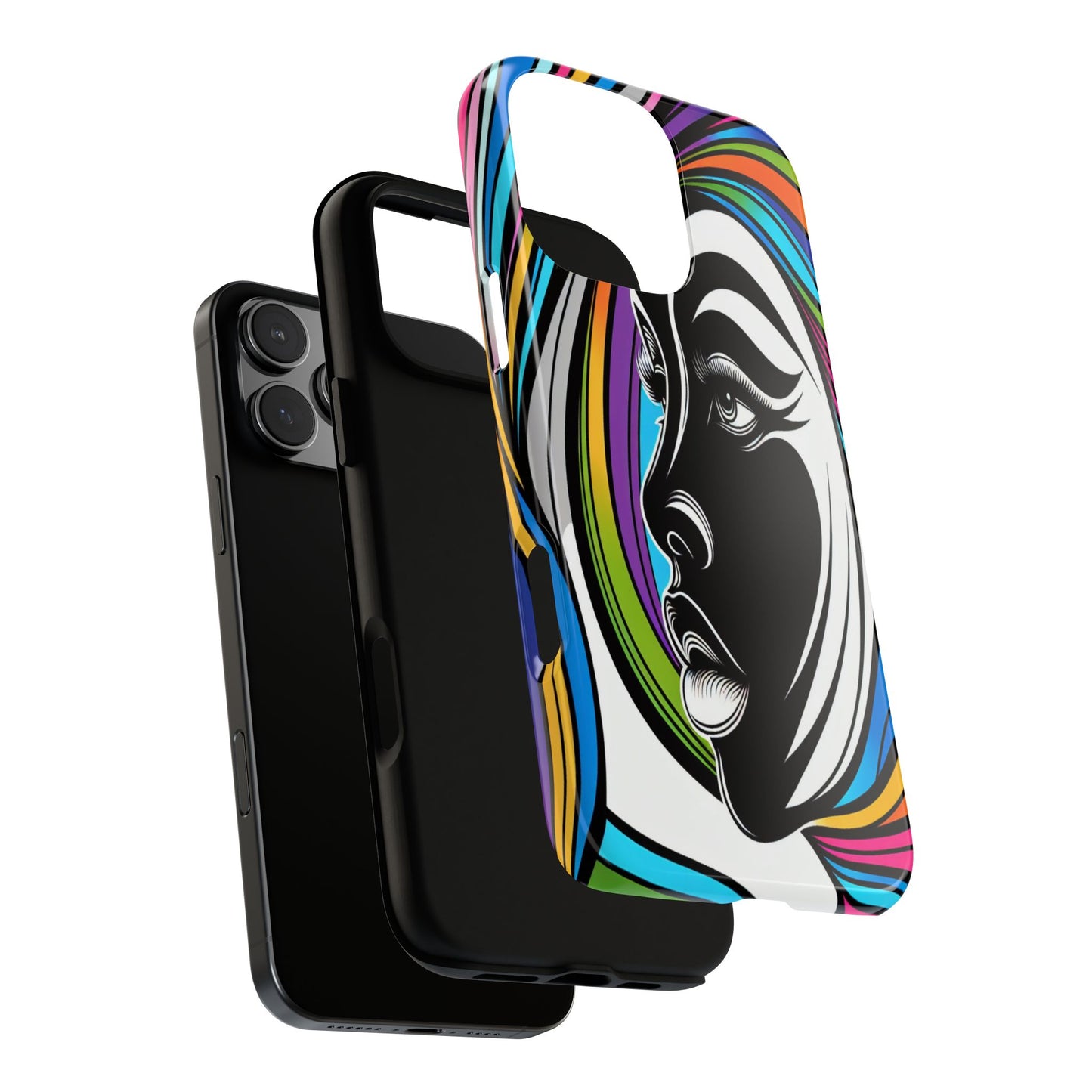 Colorful Portrait Fusion - Phone Case