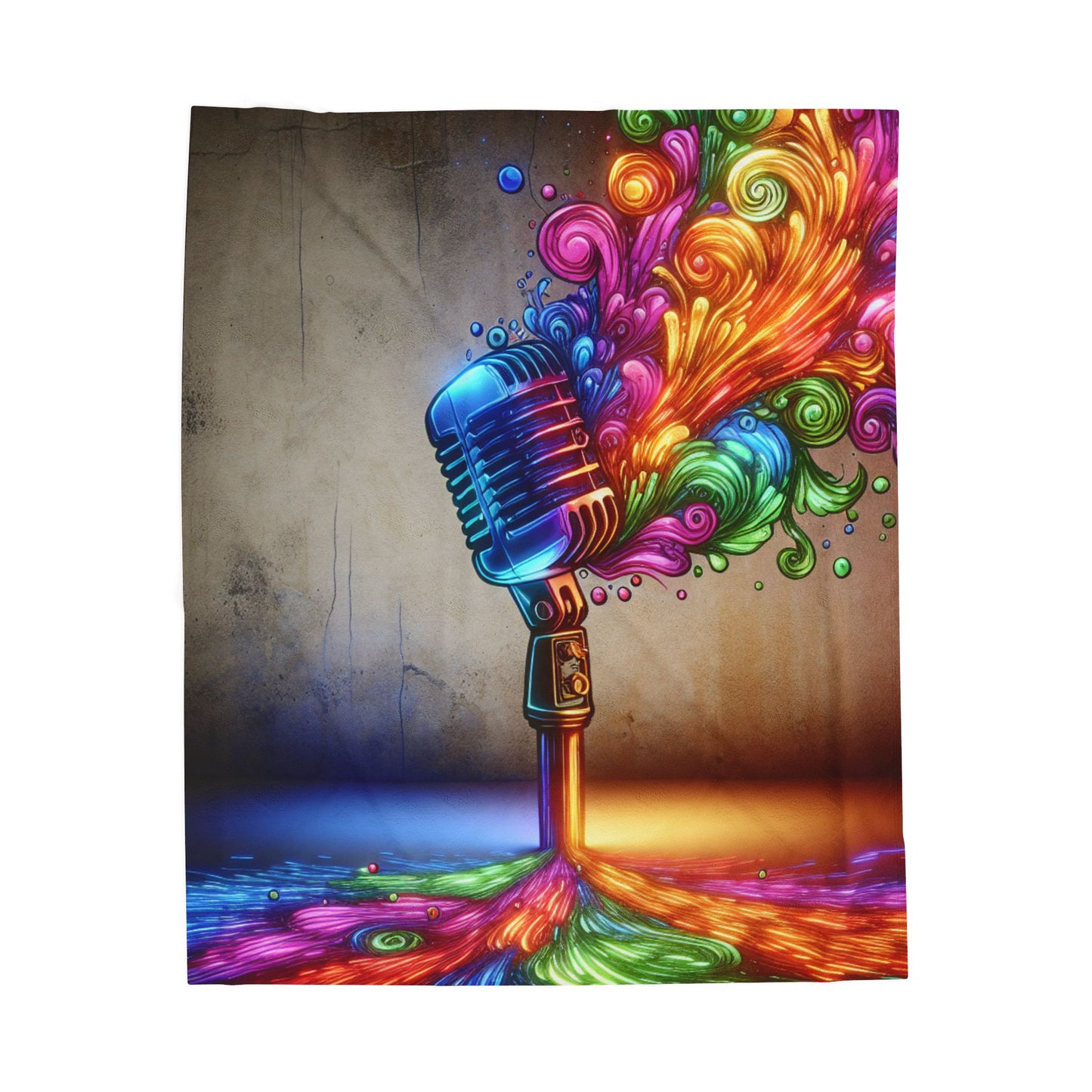 Microphone Melody of Shades - Plush Blanket