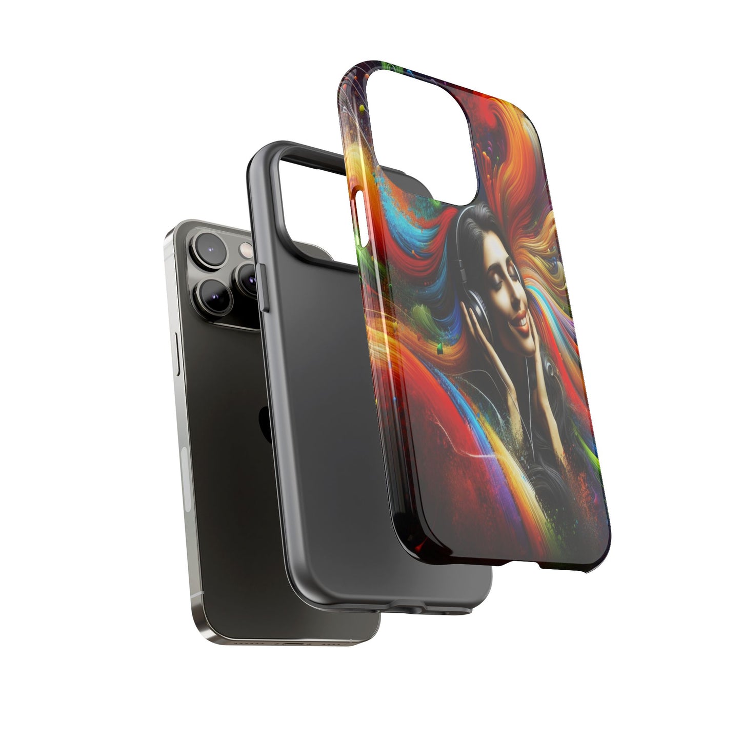 Protective Harmony in Color and Sound Iphone Case Compatible With Iphone 16 15 14 - Phone Cover