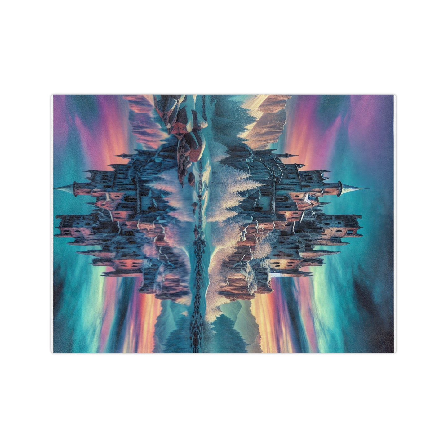 Winter Castle at Lakeside - Minky Blanket