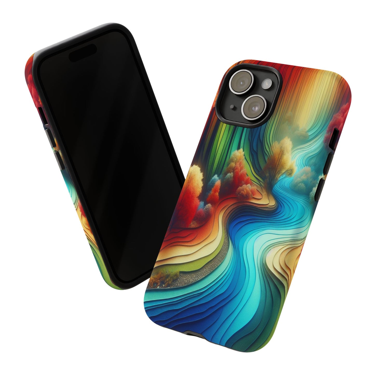 Protective River of Colors Iphone Case Compatible With Iphone 16 15 14 - Iphone Cover